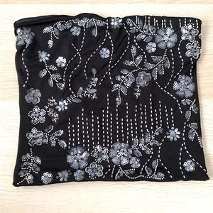 Faded Rose Embellished Tube Top